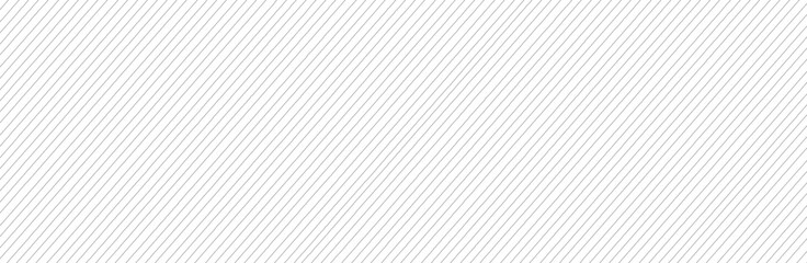 Wall Mural - Diagonal lines pattern on white background. Straight lines pattern for backdrop and wallpaper template. Realistic lines with repeat stripes texture. Simple geometric background, vector illustration