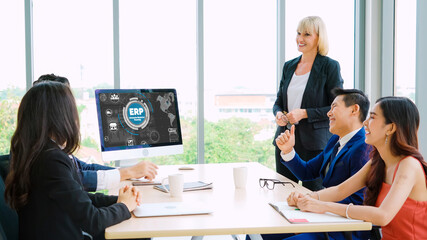 Poster - erp enterprise resource planning software for modish business to plan the marketing strategy