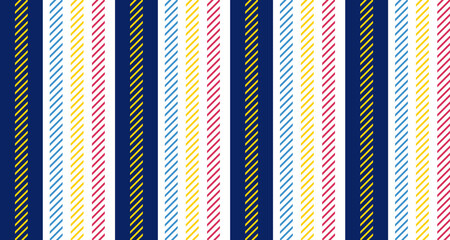Poster - Abstract colorful pattern with stripes. Trendy line grid pattern with vertical parallel backgrounds. Vector, 2023