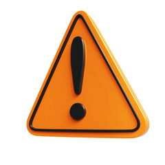 triangle warning sign symbol icon 3d render design