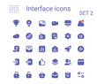 Simple small ui solid icons set. Rounded mini vector icons. Pixel perfect.