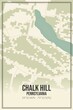© Rezona - Retro US city map of Chalk Hill, Pennsylvania. Vintage street map.