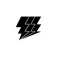 Wall Mural - Lightning bolt logo icon isolated on white background