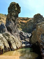 Wall Mural - vertical shot of soar mill cove under the blue sky