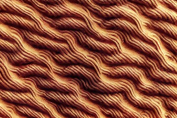 Wall Mural - wavy woolen textile material fabric, a close up of a wood surface, illustration with brown wood