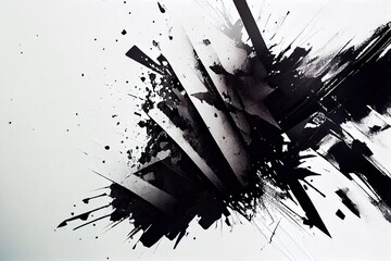 Wall Mural - very hight resolution. geometric graffiti, a black and white photo of a man's face, illustration with art font