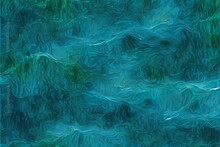 Seamless Water Texture, Abstract Pond, Clear Water With Ripples, Illustration With Green Azure