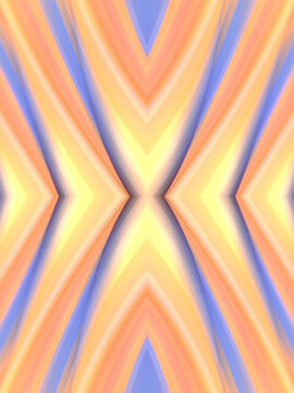 Symmetrical wavy pattern with multi colored texture. 3d rendering digital illustration