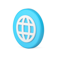 Poster - Internet information search global connection planet grid URL network 3d icon