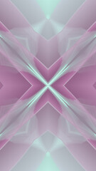Aufkleber - Abstract x-shaped digital illustration with a fancy gradient. 3d rendering background
