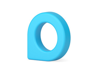 Poster - blue map pointer 3d icon. web navigation symbol with position location