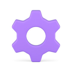 Poster - Purple cogwheel mechanical industrial cog mechanism industrial engineering progress 3d icon
