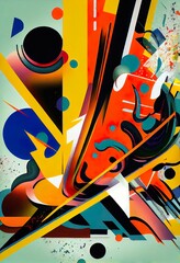 Wall Mural - an abstract painting in a, background pattern, illustration with font art