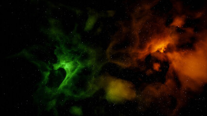 Wall Mural - colorful space background with nebula and stars. 3d rendering.