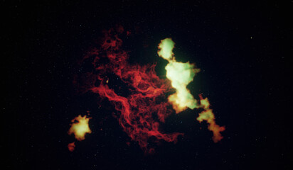 Wall Mural - colorful space background with nebula and stars. 3d rendering.