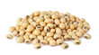 soybeans or soya heap isolated on white