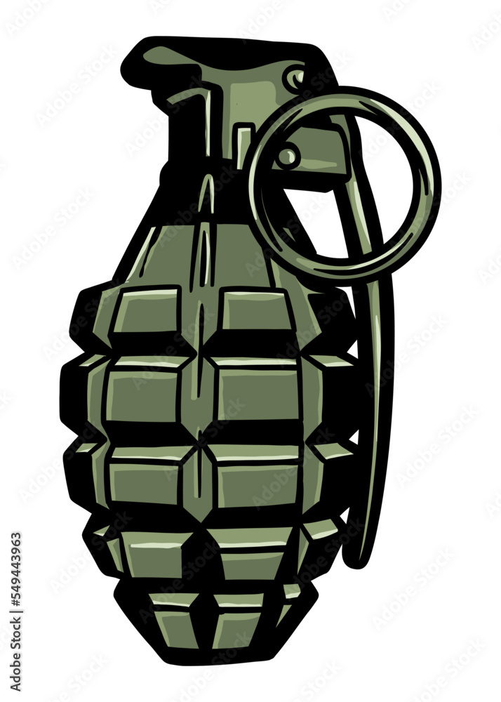 Vintage military hand grenade - vector illustration Stock Vector ...