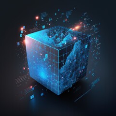 Aufkleber - Digital technology conceptual banner. Futuristic modern , AI
