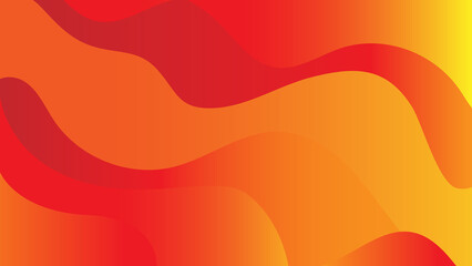 Wall Mural - gradient red, orange and yellow abstract fluid wave. modern poster with gradient flow shape. modern innovation background design for cover, landing page, banner, voucher.