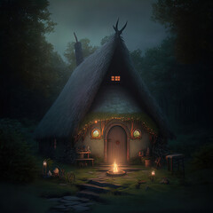 Fairytale house were gnomes, goblins, fairies, elves and other magical creatures live. 