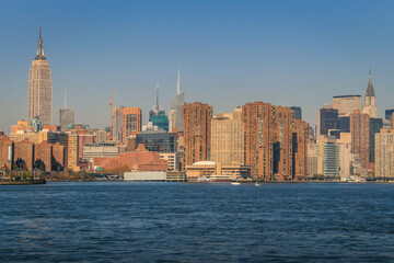 Wall Mural - Manhattan skyline from hudson river, New York cityscape, United States