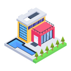 Poster - Grab this amazing isometric icon of house 