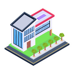 Wall Mural - Grab this amazing isometric icon of house 