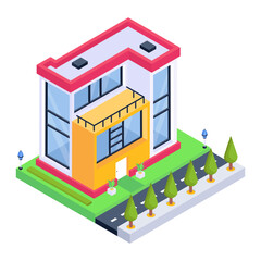 Sticker - Grab this amazing isometric icon of house 