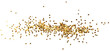 Leinwandbild Motiv PNG gold confetti dot element on transparent background.