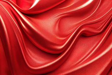 Wall Mural - a red cloth with a very long. Generative AI