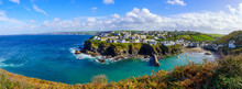 Panorama Of Village, Port And Bay In Port Isaac