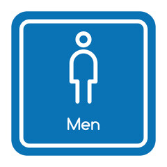 Wall Mural - Man toilet. Male wc. Restroom signage. Vector graphics