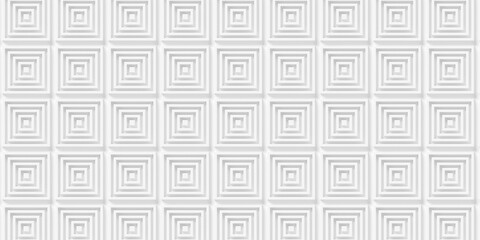 Poster - grid array of offset multiple nested white rectangular frames background wallpaper banner full frame