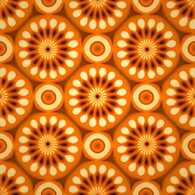 Creative Geometric Orange Pattern For Design. Generative AI