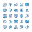 © Jane Kelly - Digital marketing line icons. Blue color. Vector line icons set