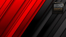 Luxury Diagonal Stripes, Oblique Line Background, Red Black Color Shadow Gradients, Composition For Illustration Advertising, Business Presentations, Application, Banner, Media Cover, Template, Shiny 
