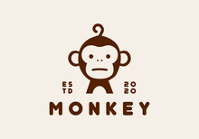 The Cute Monkey Logo Is Suitable For The Business Symbol.