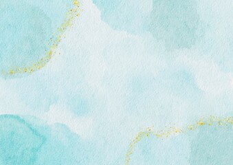 Aufkleber - Blue sky watercolor with paper texture, background for template. invitation card. greeting card. wedding card