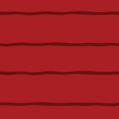 Wall Mural - Simple Doodle Stripes on Red Background Surface Design Textiles Seamless Repeat Pattern Design