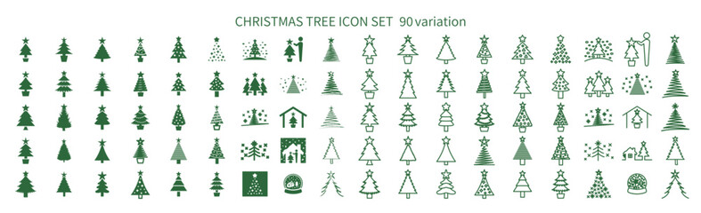 Christmas tree sets in various variations