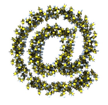Bee Theemed Font - At Sign