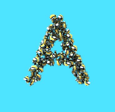 Tropical Fish Font - - Letter A
