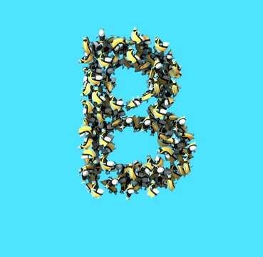 Tropical Fish Font - - Letter B