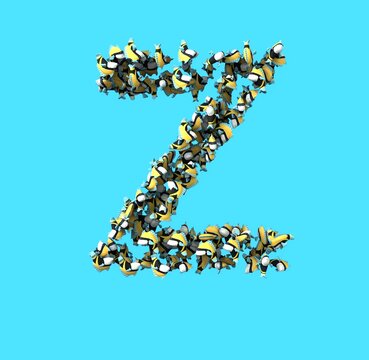 Tropical Fish Font - - Letter Z