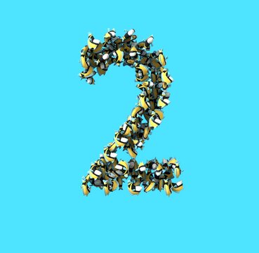 Tropical Fish Font - - Number 2