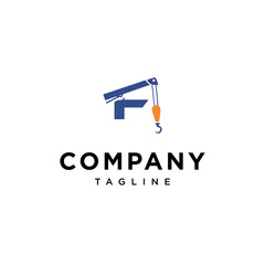 F Letter crane Vector logo icon vector Template