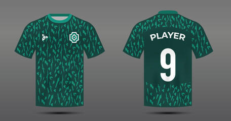 Wall Mural - Soccer Away Jersey For Saudi Arab National team with front and back view