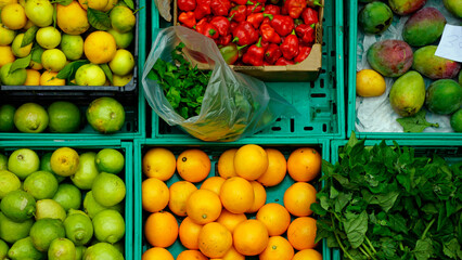 Wall Mural - fresh products from madeiras traditional farmers market