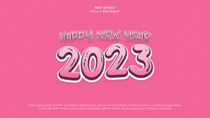 Poster - happy new year 2023 editable text effect