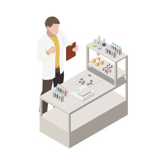 Sticker - Lab Worker Pharmacy Composition